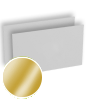 Visitenkarten quer 5/5 farbig 90 x 50 mm mit einseitigem vollflächigem UV-Lack <br>beidseitig bedruckt (CMYK 4-farbig + 1 Gold-Sonderfarbe)