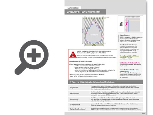 Product Bild hartschaumplatte_mit_anti-graffiti-lack_gl__nzend_in_feuer-form_konturgefr__st___einseitig_4_0-farbig_bedruckt