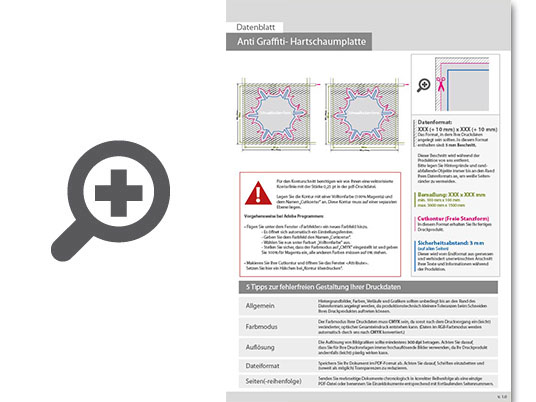 Product Bild hartschaumplatte_mit_anti-graffiti-lack_gl__nzend_in_schneeflocke-form_konturgefr__st___beidseitig_4_4-farbig_bedruckt