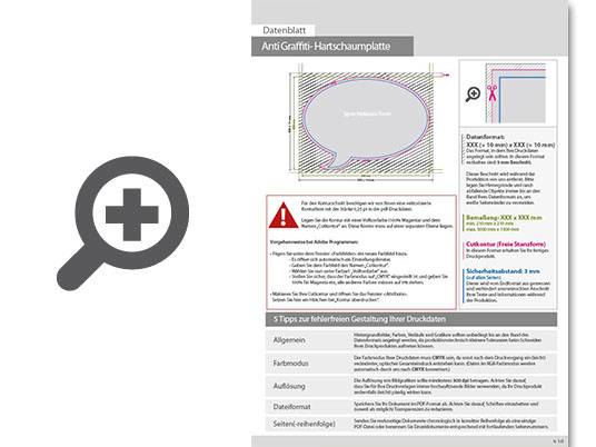 Product Bild hartschaumplatte_mit_anti-graffiti-lack_gl__nzend_in_sprechblase-form_konturgefr__st___einseitig_4_0-farbig_bedruckt