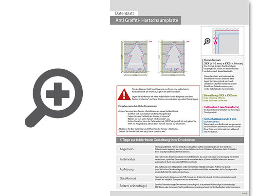 Product Bild hartschaumplatte_mit_anti-graffiti-lack_gl__nzend_in_tannenbaum-form_konturgefr__st___beidseitig_4_4-farbig_bedruckt