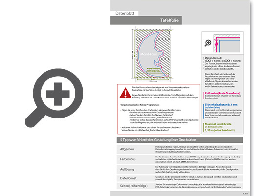 Product Bild hochwertige_tafelfolie_mit_wei__druck_in_mond-form_konturgeschnitten___einseitig_1_0-farbig_bedruckt