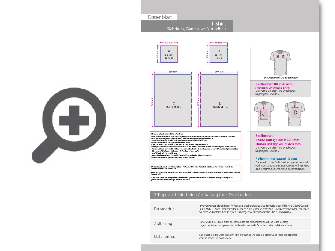 Product Bild t-shirt_damen_basic__wei___-_b&c_collection__mit_einer_druckposition